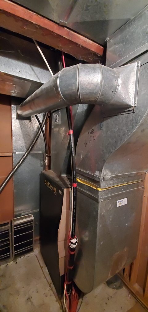 Conduits raccordés à une fournaise