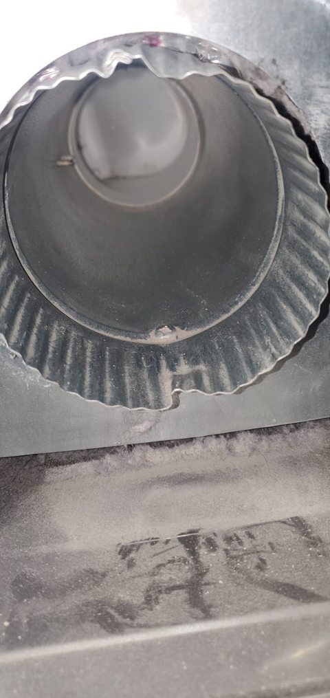 Intérieur d’un conduit flexible