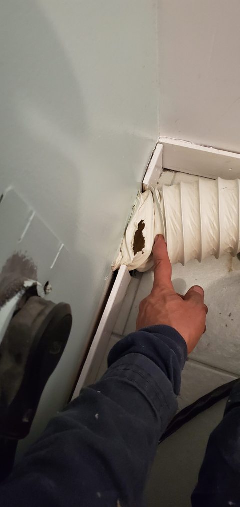 Intervention sur une sortie de ventilation