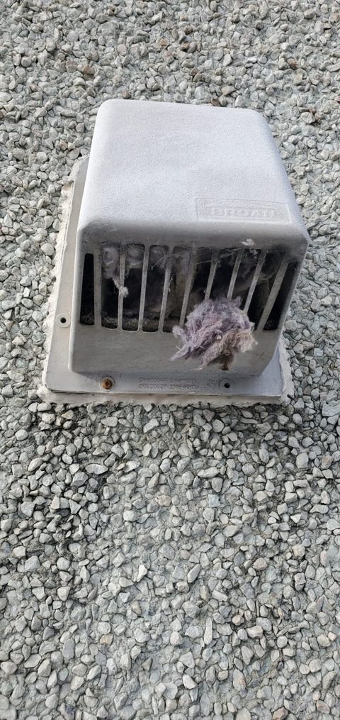 Sortie de ventilation sur un mur extérieur