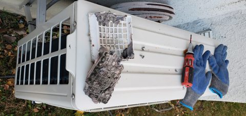 Nettoyage d’une unité extérieure de climatisation