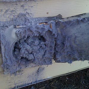 Accumulation de poussière dans un équipement de ventilation